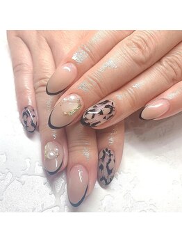 エルモ グラン(Elmo Glan)/細フレンチ&ヒョウ柄