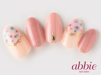 ネイルサロン アビー 宮益坂店(abbie)/ピンクフローラル ¥14762