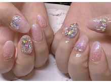 アルーシェ 平井(Alushe)/つけ放題！キラキラピンクネイル