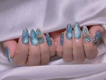 エムズ ネイルサロン(M2)/長さだしリボンマグネットネイル