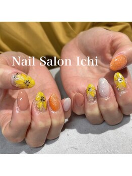 イチ 富山駅店(Ichi)/ひまわりネイル