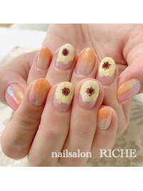 夏！ひまわりネイル