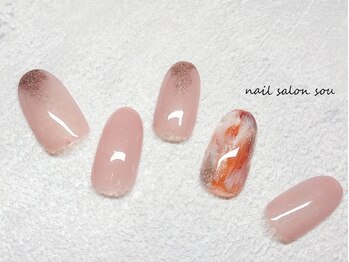 ラメニュアンスnail