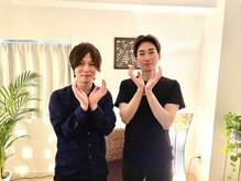 ザ プレザント 大倉山(the pleasant)の雰囲気（世界一のセラピスト川上拓人先生(左)にサロン取材頂きました！ ）