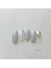エスパルティール(Spartir)/華奢なミラーアートネイル￥5500
