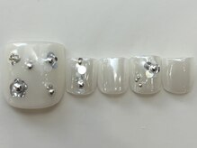 ネイルメゾン 天神店(NAIL MAISON)/春ホワイトお花¥8500