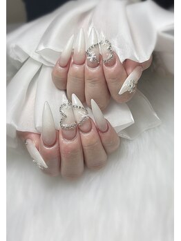 ニットネイル(Nhit.nails)の写真/【チップ&スカルプ両方対応可能】長さ出しは¥7000～！夜遅くまでの営業なのでお仕事終わりにも通いやすい♪