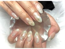 アールケーネイル 中野坂上(RK nail)/春ネイルふんわりミントタイダイ