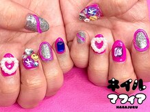 ネイルマフィア 渋谷(NAIL MAFIA)/ぷっくりラインとパーツ埋め
