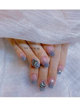 ザ デミュア 銀座店/みずキラキラネイル