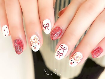 ヌル ネイル 新宿(NURU NAIL)/クリスマス/手描き/マグ/新宿