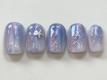 ネイルメゾン 天神店(NAIL MAISON)/夏海ラメもやもや星¥6000