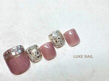 ルークネイル 恵比寿店(LUKE NAIL)/キラキラフットネイル　夏秋