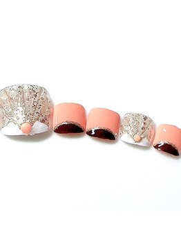 秋のフットネイル