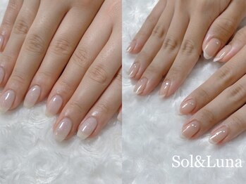 ソルルナ(Sol & Luna)の写真/【ワンカラー￥4500（初回オフ無料）】カラバリ豊富◎お肌に馴染む自然なワンカラーで上品な大人ネイルに♪