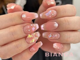 オーロラパーツでうる艶ネイル★