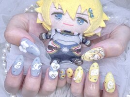 イニシャルネイル 痛ネイル 3D