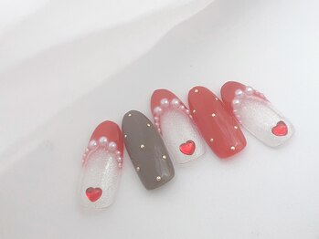 ネイルパティオ 浦和店(nail patio)/バレンタインネイル ¥9,980