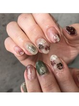 リノ 大阪本町店(lino)/お花ニュアンスネイル