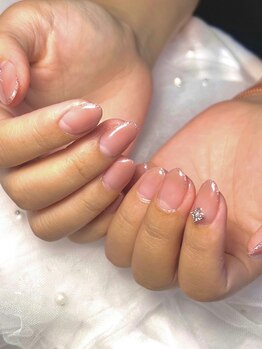 ソルネイル(sol nail)の写真/透明感ネイル/大人ニュアンス/フレンチネイルが得意◎トレンド感のあるデザインで指先を素敵に彩ります＊