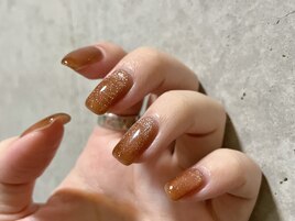 ブラウン◯マグネットネイル