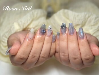 ローザネイル(Rosa Nail)/涼しげガーリーデザイン