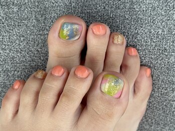≪シンプルネイル&自爪育成≫nail salon ota./フットネイル