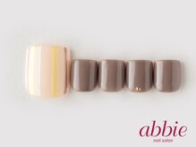 ネイルサロン アビー 宮益坂店(abbie)/イエローストライプ　￥11946
