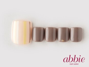ネイルサロン アビー 宮益坂店(abbie)/イエローストライプ ¥11946