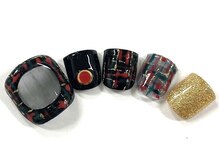 コルン/ツイード・ブラック・冬ネイル