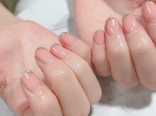 カノンネイル(canon.nail)/斜めガラスフレンチ