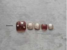 シンプリー ネイルアンドアイラッシュ 祖師谷大蔵店(Simpliee Nail&Eyelash)/【フット】ハートホロ