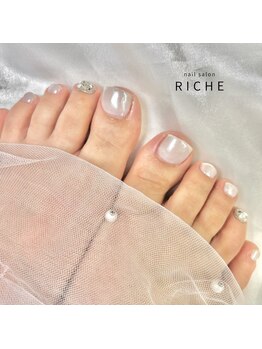 リッシュ(RICHE)/ツヤパウダー×キラキラネイル