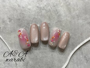 うるうる押し花チークネイル