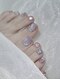 リボン(RIBBON)の写真/夏はフットネイルで差をつける！マグネットアートが人気◎フットもやり放題で自分だけのアートを足先に☆