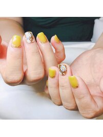 爽やか　夏ネイル