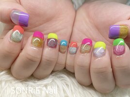 カラフルツートーンネイル