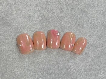エムズサロン(M's Salon.)/ピーチカラーインクネイル