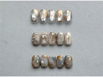 フィロンネイル 心斎橋店(filonnail)の写真/周りに褒められるニュアンスデザイン多数。毎月フォトギャラ更新中*細部の質感/奥行きにこだわるアートを。