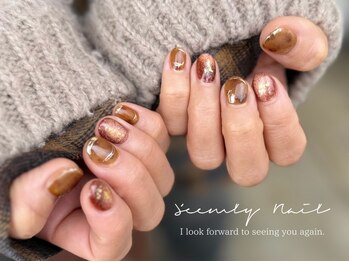 シームリーネイル(Seemly Nail)の写真/<鷹野橋駅すぐ★>短い爪でも映える、冬にぴったりなデザイン多数♪パラジェル使用で自爪に優しくモチ抜群!