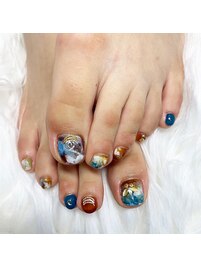 【Hand】大理石ネイル