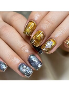 ソラール(SOLAR)/ニュアンス☆先端ミラーネイル