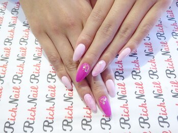 ネイル リッチ(Nail Rich)/ピンク×ピンク