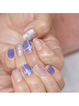 たゆ ネイル(たゆnail)/パープルリボンネイル