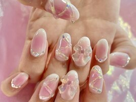 #チークネイル#バレンタイン