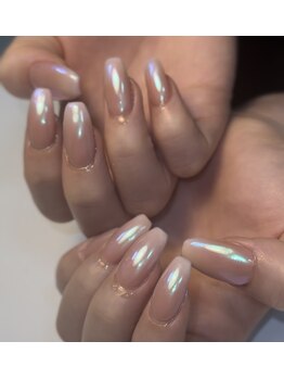 エムズネイル サベージ(M's nails Savage)/艶々ミラーネイル