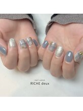 リッシュ ドゥ(RICHE deux)/ブルーのニュアンスチェック