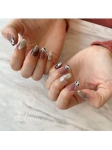 アンドボー(&Beau)/牛柄マットネイル