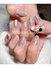 デジャヴ(Dejavu)/ツイードと雪だるまネイル