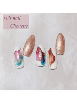 ユーズネイル シュエット(yu’s nail Chouette)の写真/【トレンドを取り入れたデザイン】高技術でモチの良さ◎カラー・パーツも種類豊富なので理想の指先を実現♪